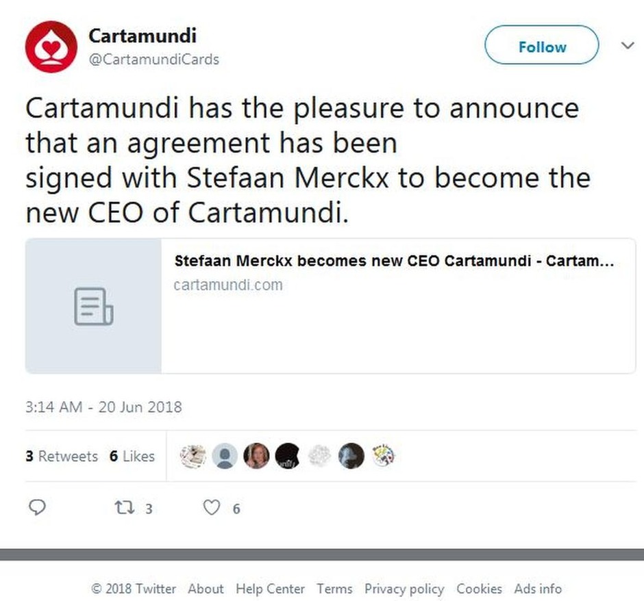 Stefaan Merckx est le nouveau CEO de Cartamundi