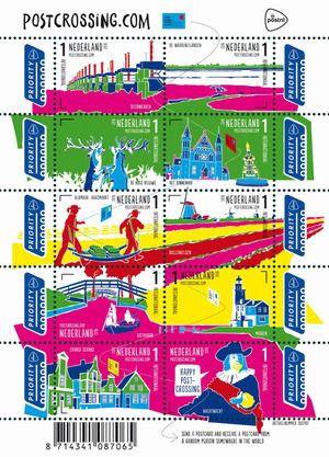 Des curiosités néerlandaises sur des timbres pour Postcrossing