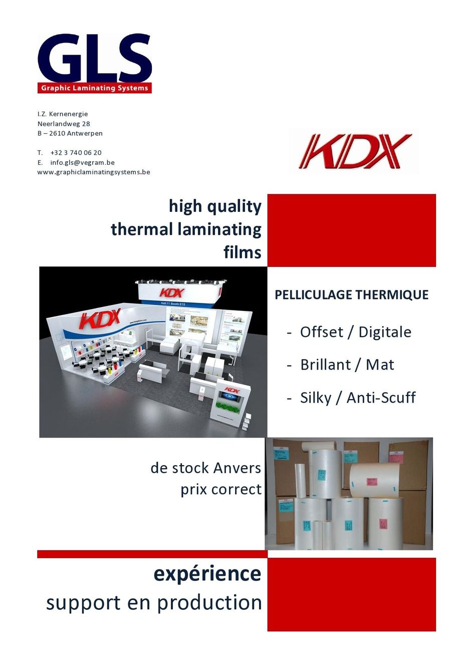GLS fournit films de pelliculage thermique KDX de première qualité