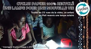 Le papier Cyclus® fait un don de 200 lampes solaires pour les enfants au Mali